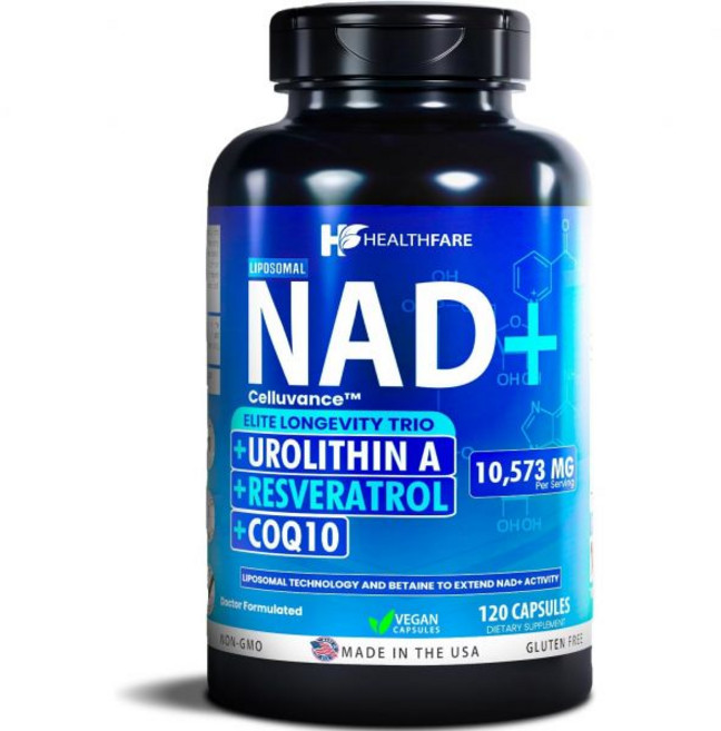 Healthfare 10 573mg NAD Supplement Resveratrol CoQ10-120 Capsules NMN Alternative Liposomal High, Healthfare 10,573mg NAD Supple, 1개