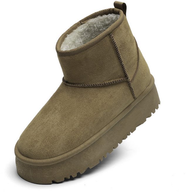 페이퍼플레인 여성 방한 털 앵클 키높이 미들부츠 PP1596