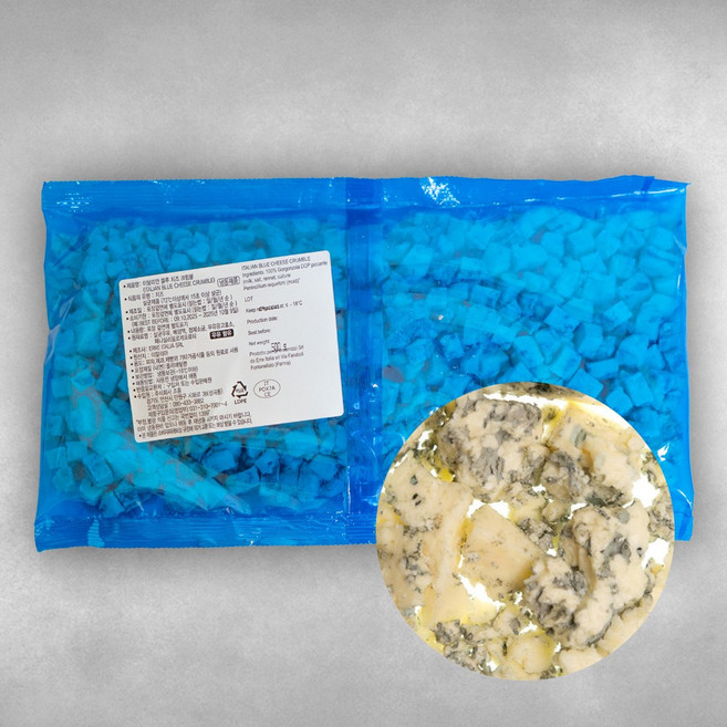조흥 이태리안 블루치즈 크럼블 500g 고르곤졸라피자 냉동 아이스박스무료포장, 1개