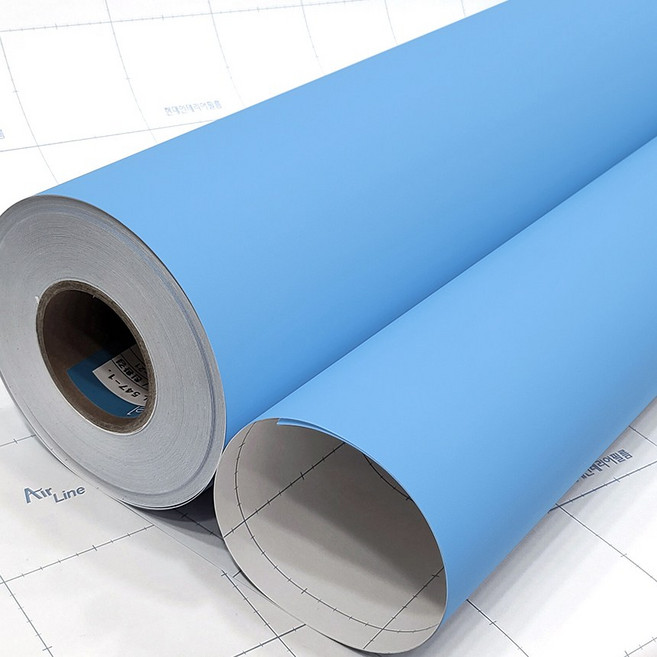 현대시트 가구 리폼용 인테리어필름 1롤(25M/50M) 무광 단색 53종, 하늘색 SL547