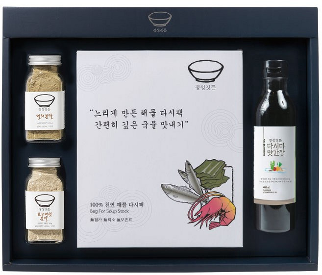 정성깃든 프리미엄 천연조미료 감칠맛 4종 선물세트 쇼핑백, 1개
