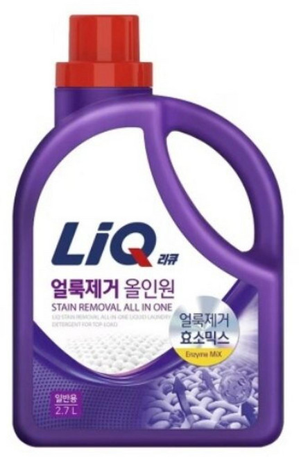 리큐 얼룩제거 올인원 액상세제 일반용 본품, 2.7L, 8개