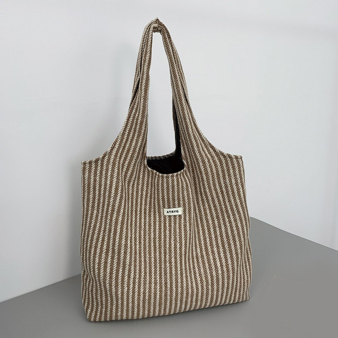 [플러스리빙] 데일리 12수 캔버스 여성 숄더 에코백 4종