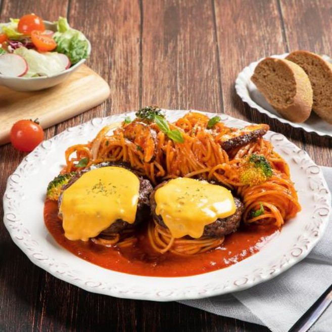 [담짜몰]함박스테이크 토마토파스타 밀키트(2인분), 1개, 750g