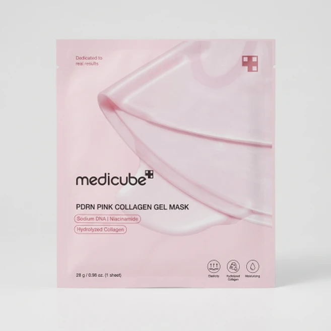 메디큐브 PDRN 핑크 콜라겐 겔 마스크, 4개입, 1개 - 쿠팡