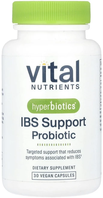 건강챙기세요 Vital Nutrients Hyperbiotics® IBS 보조제 프로바이오틱 베지 캡슐 30정 백살까지오래오래, VitalNutrientsHyperbioticsIBS보, 1개 - 쿠팡