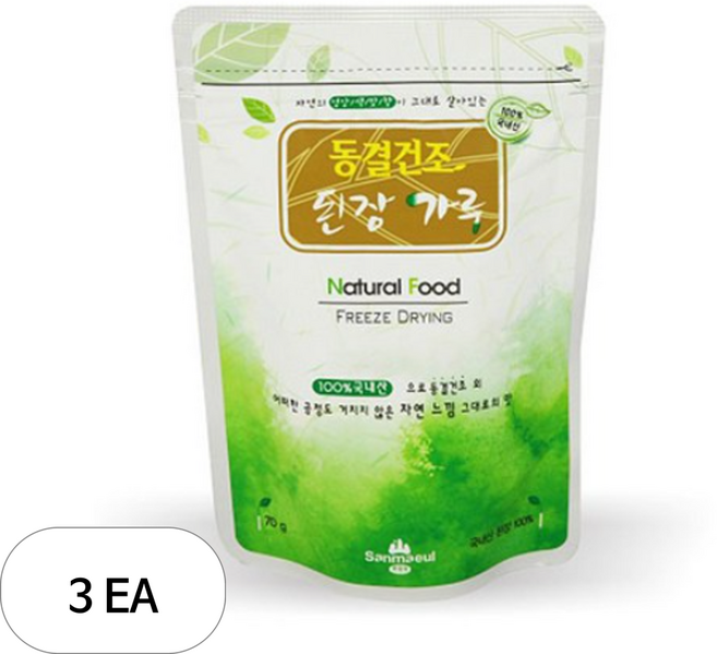 [산마을] 된장가루, 3개, 70g