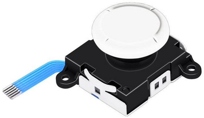 스틱 센서 1 스위치 컨트롤러 5개 호환 조이콘 조이스틱 교체 10개 퀄리티 최신 닌텐도 개 하이 아날로그 2개, [06] White Original