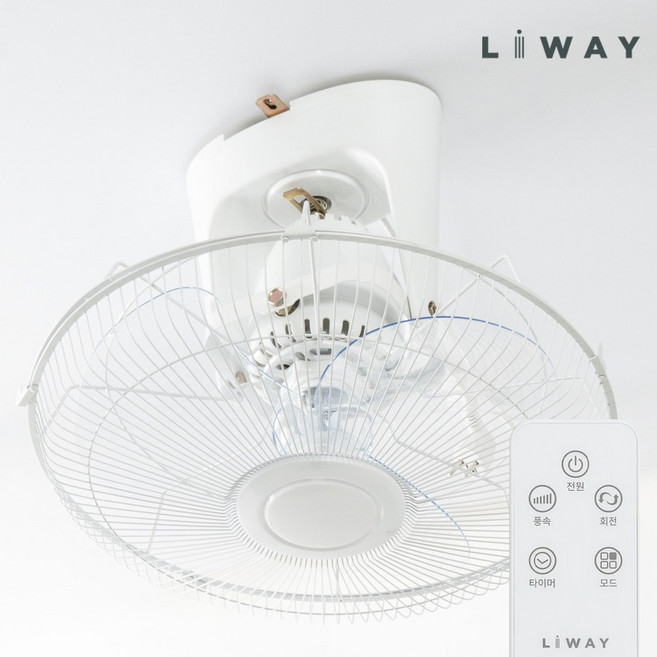 리웨이 리모컨 천장형선풍기 학교 군대 업소용 실링팬 천정용선풍기, LF601R