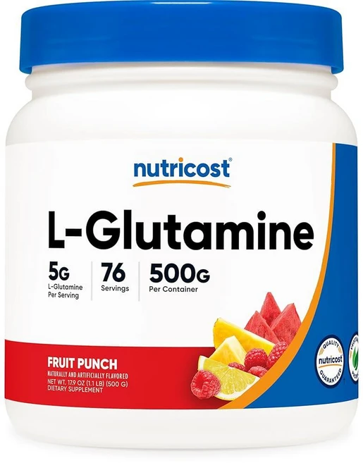 Nutricost L-글루타민 파우더 블루 라즈베리 500g, 76회 분량(1개들이 팩), 1kg, 1개 - 쿠팡