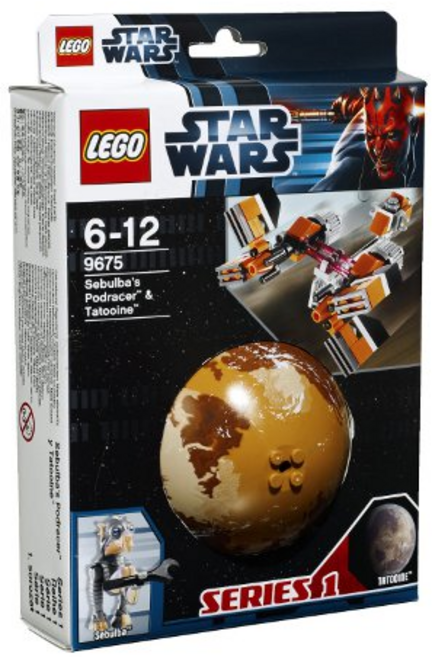 레고 9675 스타워즈 행성 시리즈1 세불바의 포드레이서 테투인 행성 정품, 1개