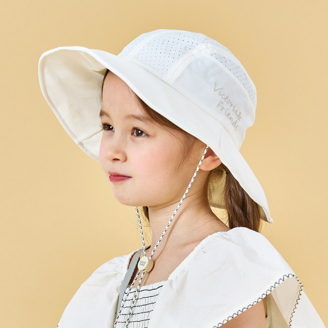 [빅토리아앤프렌즈][소풍/자외선차단]휘슬챙모자_UV 펀칭 와이어썬햇