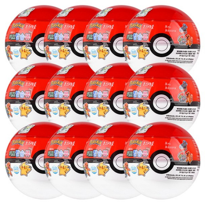 포켓몬 몬스터볼 키즈칼슘쮸 초코맛, 7정, 12개