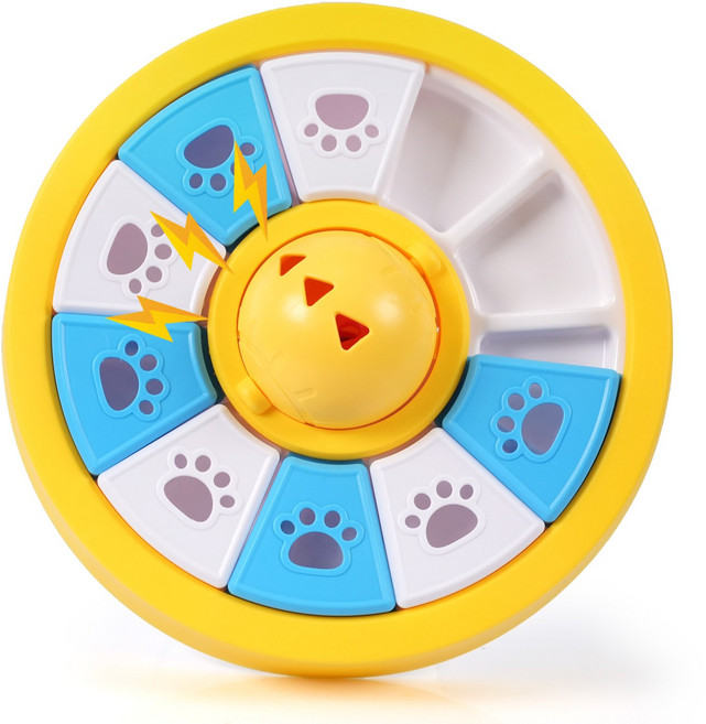 포업 강아지 노즈워크 분식토이 지능개발 원형 퍼즐장난감, 1개, 노란색
