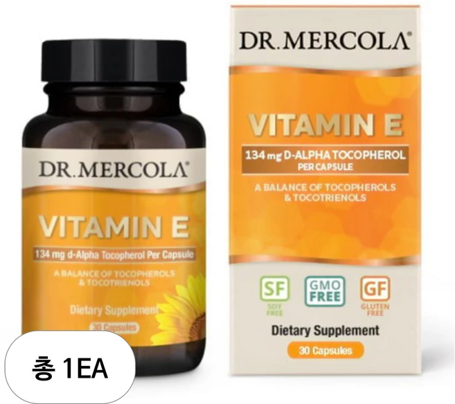 닥터머콜라 비타민 E 글루텐 프리 캡슐, 1개, 30정 - 쿠팡