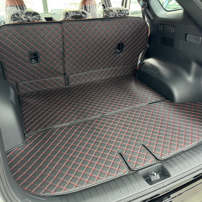 카새로이 신형 더뉴 스포티지 퀄팅 가죽 트렁크매트, 하이브리드, 블랙/레드스티치, 더뉴 스포티지 (2025~) 크렐사운드 유