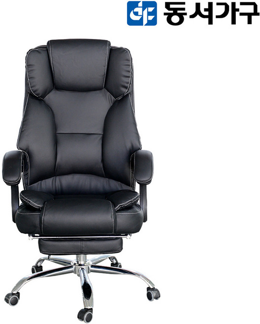 동서가구 코르 1인 게이밍 사무용 공부방용 침대형 리클라이너 의자 DF643072, 블랙