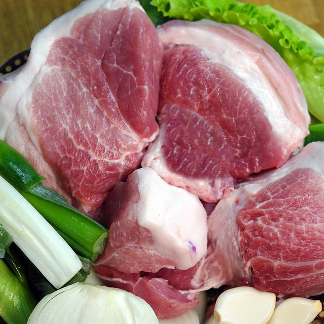 퀸미트 냉장 퀸미트 국내산 뒷다리살 돼지고기 수육용 후지살, 400g, 5개