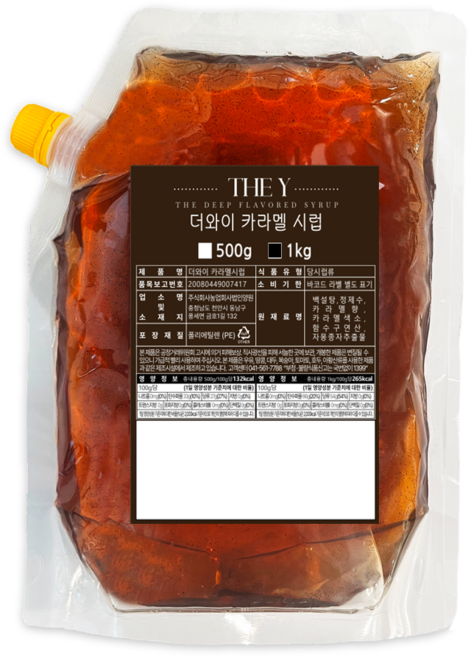 더와이 카라멜시럽 (리필용), 1개, 1kg