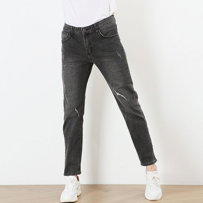 블루포스 남성용 테이퍼드 셀릿크 청바지