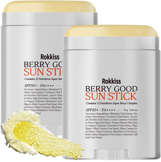 록키스 베리 굿 선스틱 SPF50+ PA++++, 15g, 2개