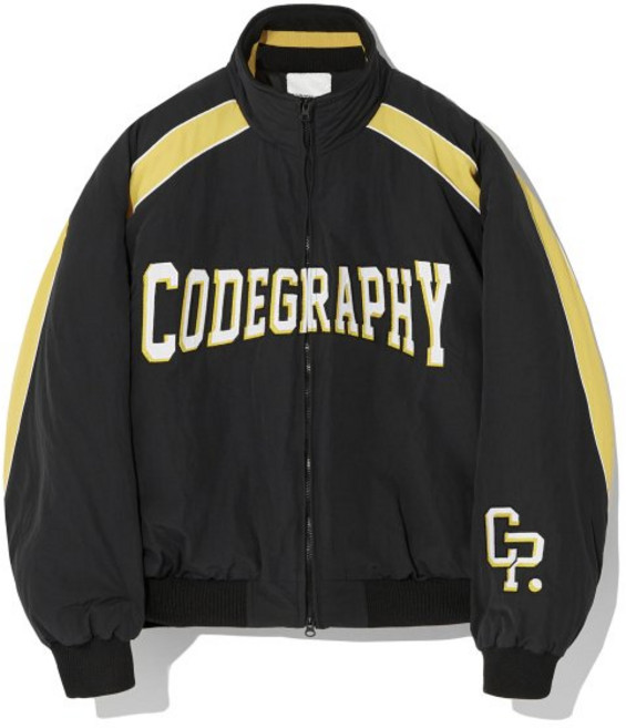 CGP 레이싱 배색 나일론 점퍼_블랙