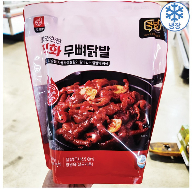 도드람 불맛한판 직화 무뼈닭발 1kg (250g X 4팩) / 국내산 닭발 100%, 250g, 4개