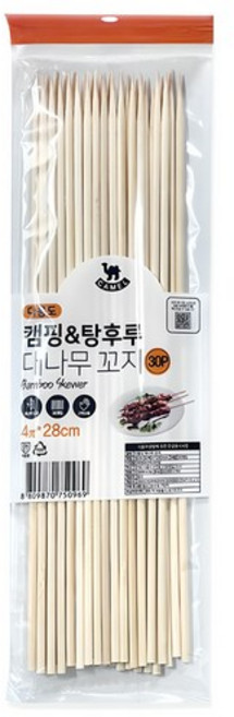 영수산업카멜 대나무 꼬지 28cm, 2개, 30개입