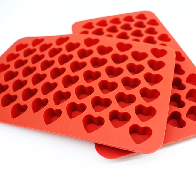 삼공방 국산 식품용 실리콘 몰드, (2cm)(하트몰드)(55구), 식품용사용가능