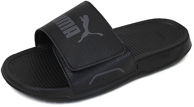 [국내매장판] 푸마 로얄캣 컴포트 2 벨크로 남성 여성 슬리퍼 블랙그레이 404281-03