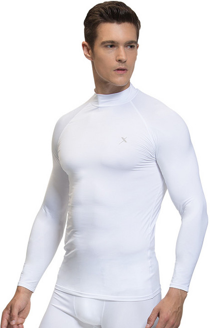 기어엑스 남성 고급 여름 긴팔목넥 냉감 언더레이어 상의