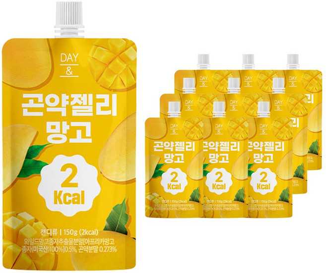 데이앤 2칼로리 곤약젤리 망고, 150g, 10개