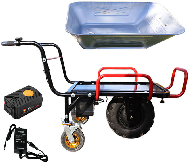 40V 대덕테크 전동운반차 DDT-PS1 충전 전동 구루마 농업용 리어카 운반기 풀세트, 1개