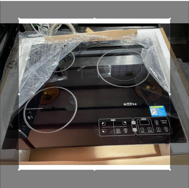 [미사용-전국 택배배송상품] 14-30 하츠 3구 하이라이트 쿡탑 EC-364CTH-05 타공 56-48