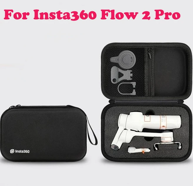 Insta360 Flow 2 Pro 안정기호환 케이스 가방 짐벌 보관 주최자 휴대호환 상자 핸드백, 01 black  only bag