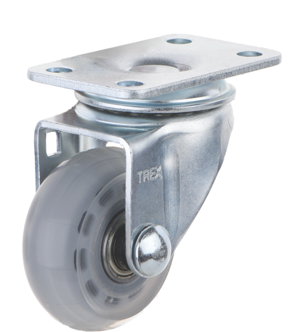 티렉스 무소음 바퀴 우레탄 캐스터 소형 가구 의자, 360 시리즈, 3인치, 회전, 1개