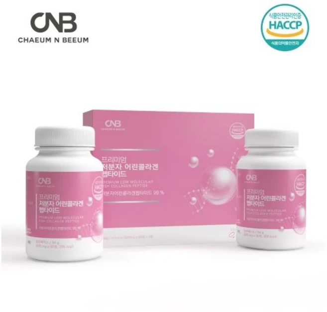 CNB 프리미엄 저분자 어린 콜라겐 펩타이드 600mgx90정x2병(타정) (Araium), 1개, 1정 - 쿠팡