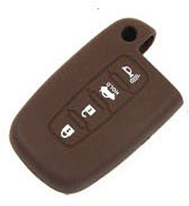 공용 국산차 현대 호환 기아 호환 실리콘 키케이스, 스마트4버튼, 브라운, .