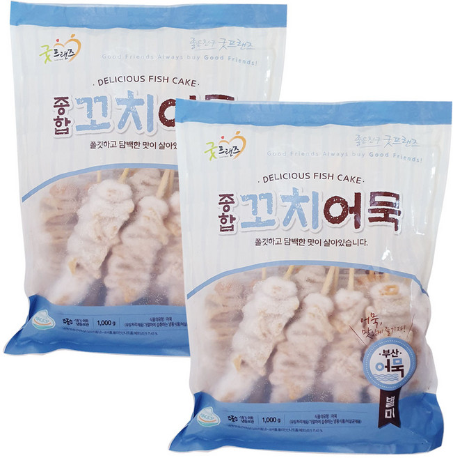 굿프랜즈 냉동 종합꼬치어묵 1000gx2개 /오뎅/떡볶이/꼬치, 1개, 2kg