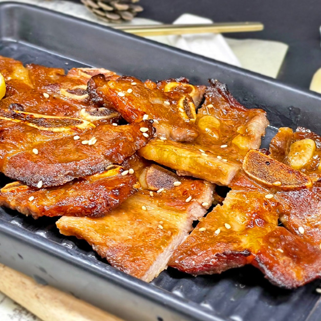 아로니아 국내산 한돈 LA 돼지 갈비 양념갈비, 900g 3팩, 900g