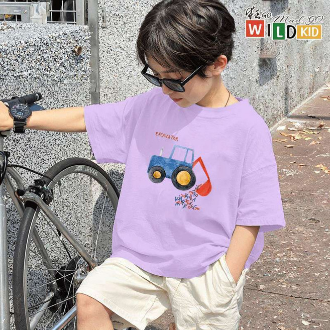 狂小孩 WILD KID 兒童短袖上衣 挖土機