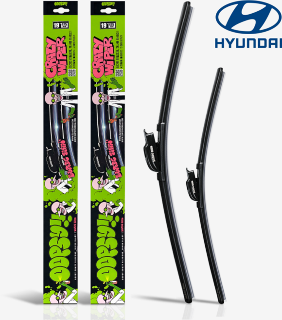 현대 웁시 발수코팅 실리콘 플랫 와이퍼 운전석 조수석 세트, 캐스퍼 (21년~현재)