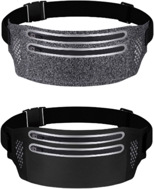 Y.Living 경량 이중포켓 대용량수납 러닝벨트 플립벨트, 그레이, 1개