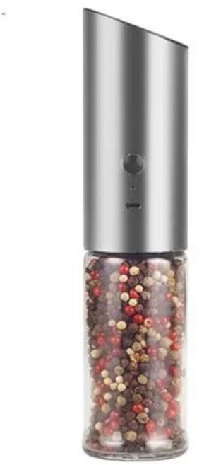 ZaiXiao 전기 소금과 후추 분쇄기 USB 충전식 Eletric Pepper Mill Shakers 자동 향신료 강철 주방 도구, [01] 1pcs, 1) 1pcs, 1개