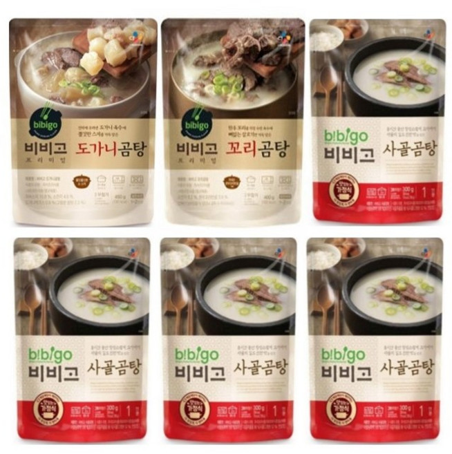 도가니곰탕 460g x 1개+꼬리곰탕 460g x 1개+ 사골곰탕500g x 4개, 1개
