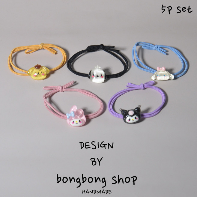 봉봉샵 반투명캐릭터 헤어 머리끈