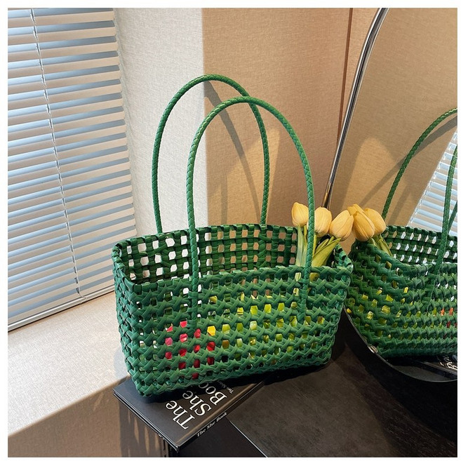 황신혜가방 4컬러 PVC 바구니 숄더백 최화정가방 토드백 여름 물놀이 휴가 피크닉 가방