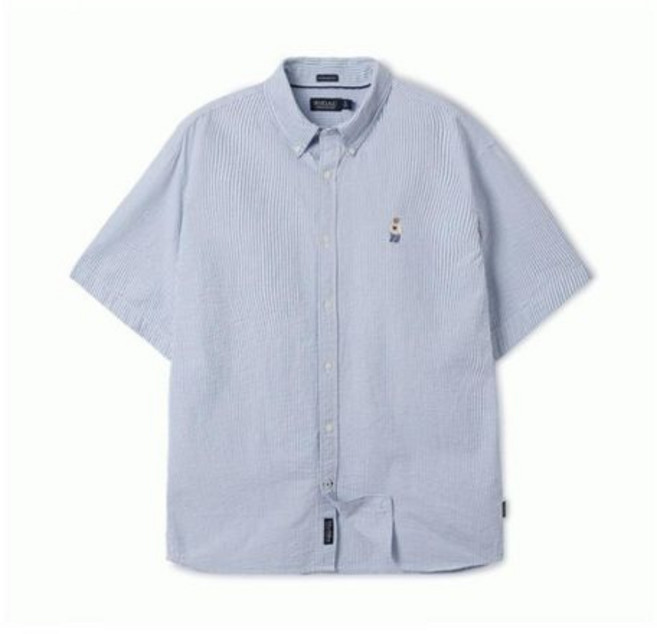 후아유 공용 스티브 시어서커 반팔 셔츠 Steve Seersucker Short Sleeve Shirts WHYWF.._P394118244 699210