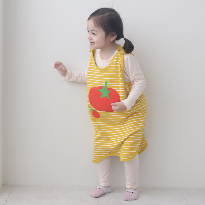 (원가판매중) 잼베이비 국내생산 (수면조끼 초딩 선염ST 5색) 후라이스스판 봄 가을 겨울 아동 잠옷 원피스