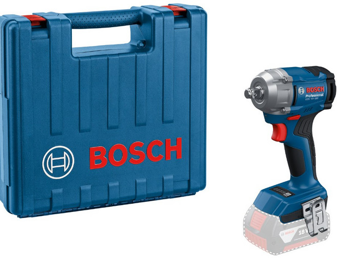 Bosch 博世 GDS 18V-350 充電式衝擊扳手機, 1個, 主機+超核芯4.0單電+充電器,原廠系統工具箱+客製化海綿內襯